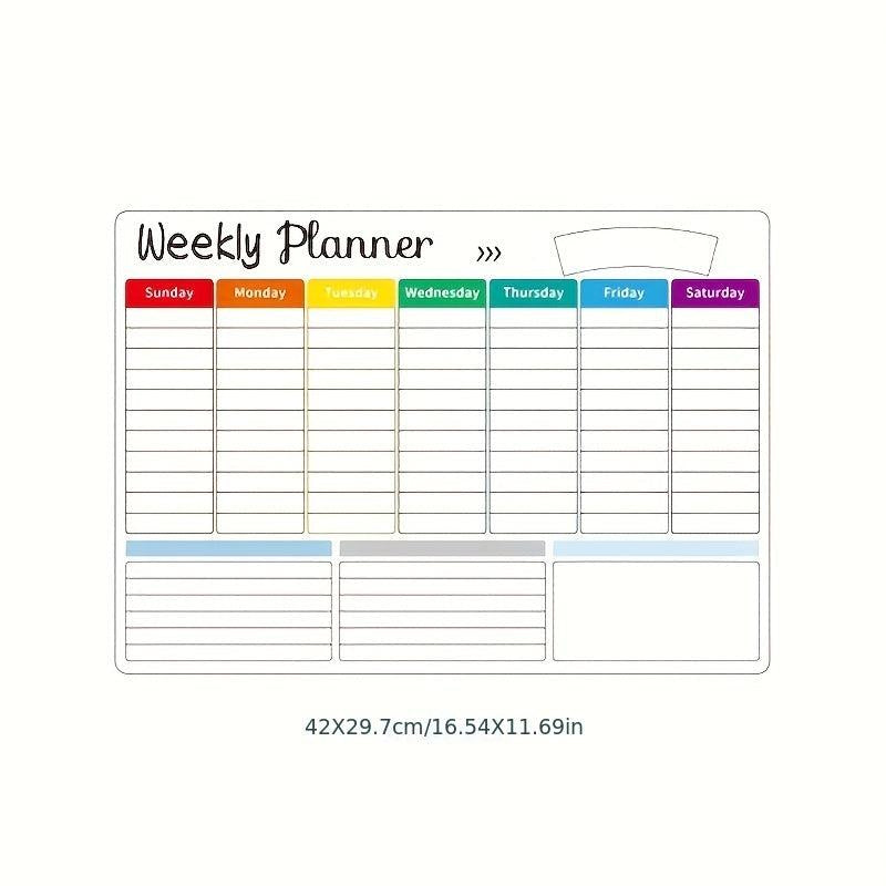 Magnetic Monthly Calendar Schedule Sticker Soft Magnetic Memo Message Board