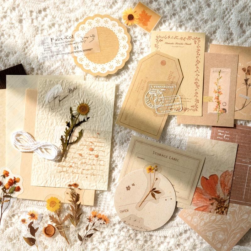 29pcs Vintage Scrapbook Supplies for Art Crafts Scrapbooking Journals