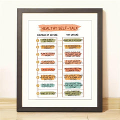 Healthy Self talk Mental Health Wall Decor Art Print 20 32 X 25 4 Cm
