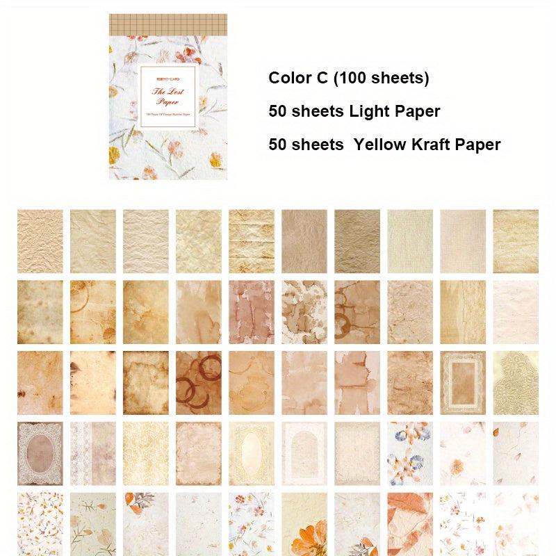 100 Sheets Vintage Scrapbook Paper for Journaling