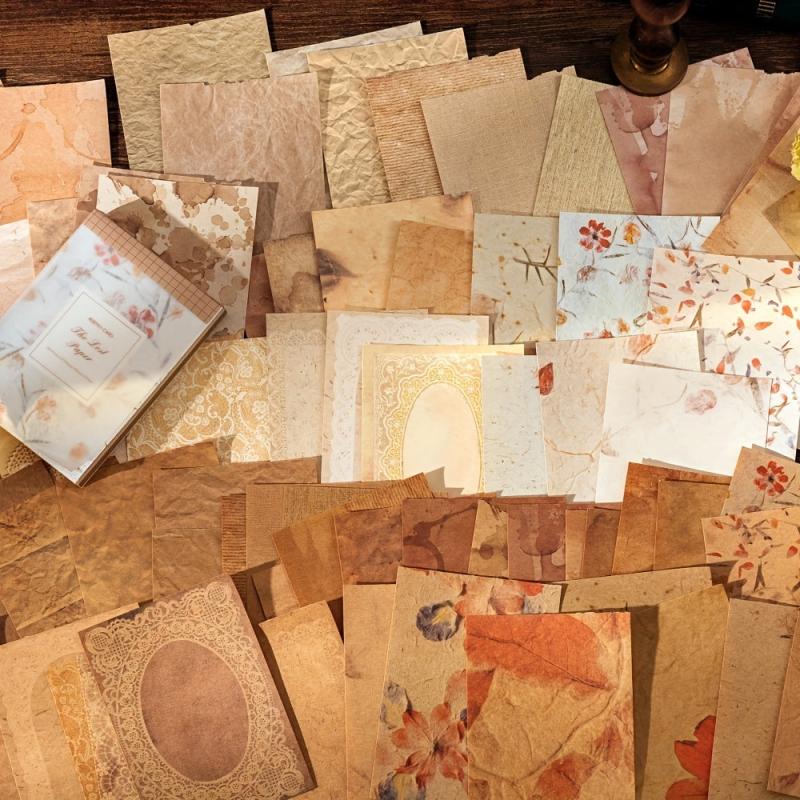 100 Sheets Vintage Scrapbook Paper for Journaling