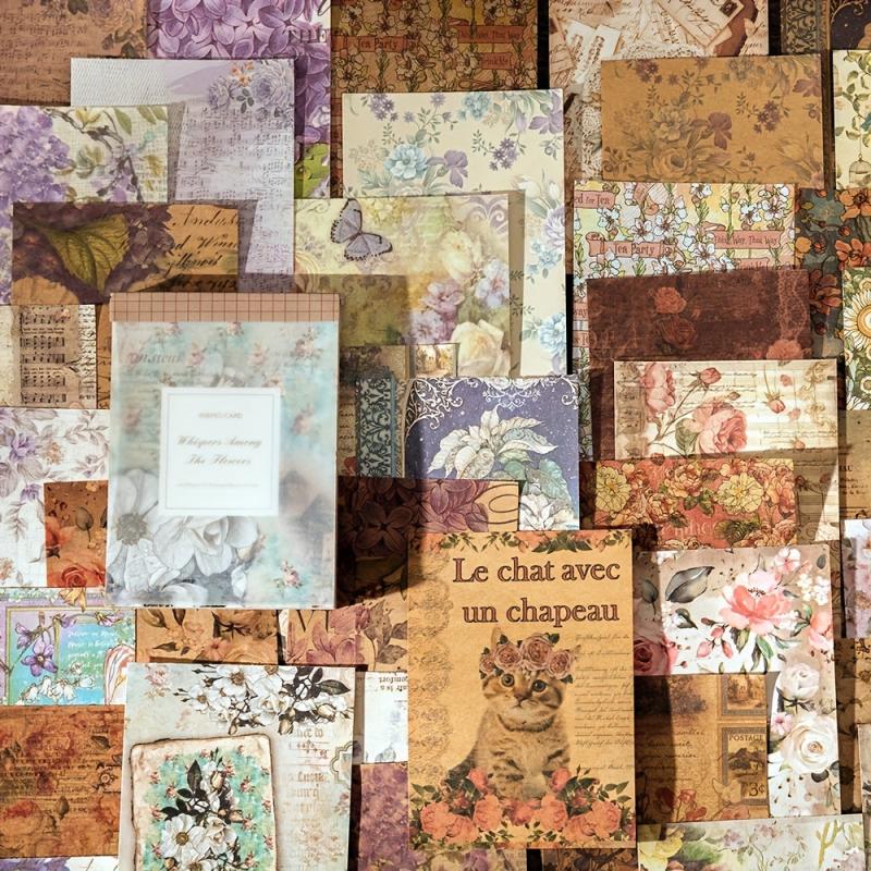 100 Sheets Vintage Scrapbook Paper for Journaling
