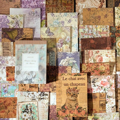 100 Sheets Vintage Scrapbook Paper for Journaling