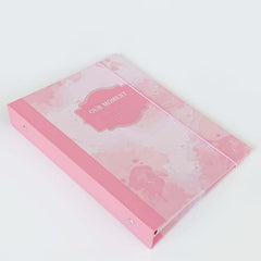 A5 Tie Dyed Splashed Ink Album 6 Rings Elastic Band No Paper