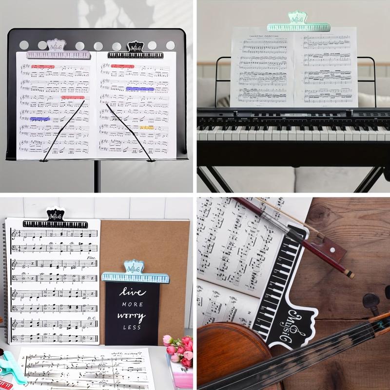 4pcs Piano Music Clip Bookmark Stand Plastic Sheet Music Stand
