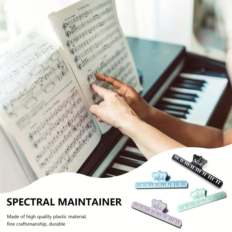 4pcs Piano Music Clip Bookmark Stand Plastic Sheet Music Stand