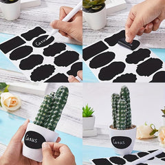 72pcs Chalkboard Label Set, 2 Marker, Reusable Waterproof Chalk Label