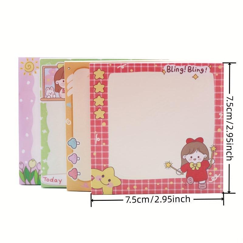 50sheets Cartoon Star Girl Sticky Notes Office Home Reminder Memo Stickers