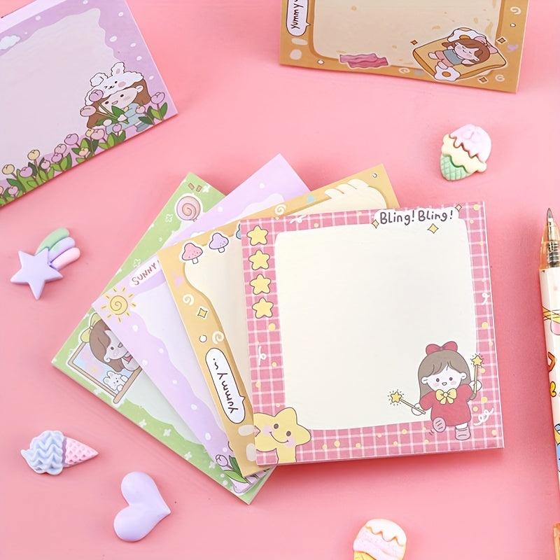 50sheets Cartoon Star Girl Sticky Notes Office Home Reminder Memo Stickers