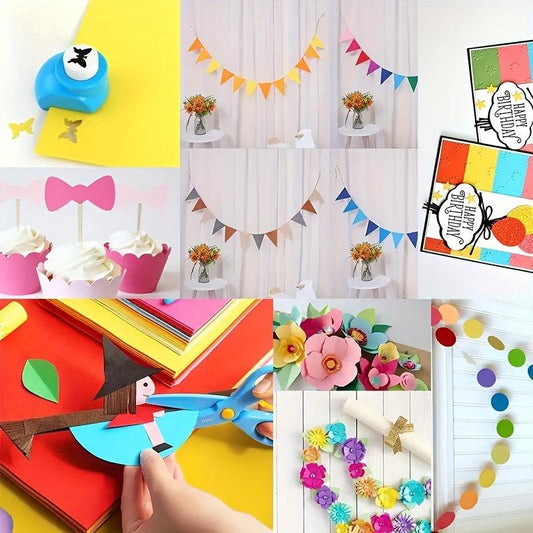 10 Sheets Colored Paper A4 Size - 100 Sheets 10 Colors for DIY Art Craft