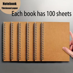 100 Pages Spiral Coil Notebook Sketch Pad Memo Notepad