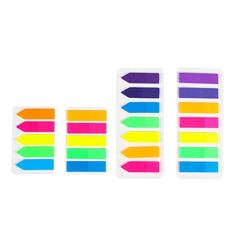 Fluorescent Arrow Index Sticker Set PET Transparent Strip Index Sticker