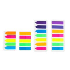 Fluorescent Arrow Index Sticker Set PET Transparent Strip Index Sticker
