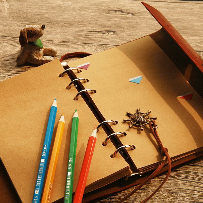 A7 Pirate Style Loose leaf Notebook Vintage Strap Hand Account Notebook