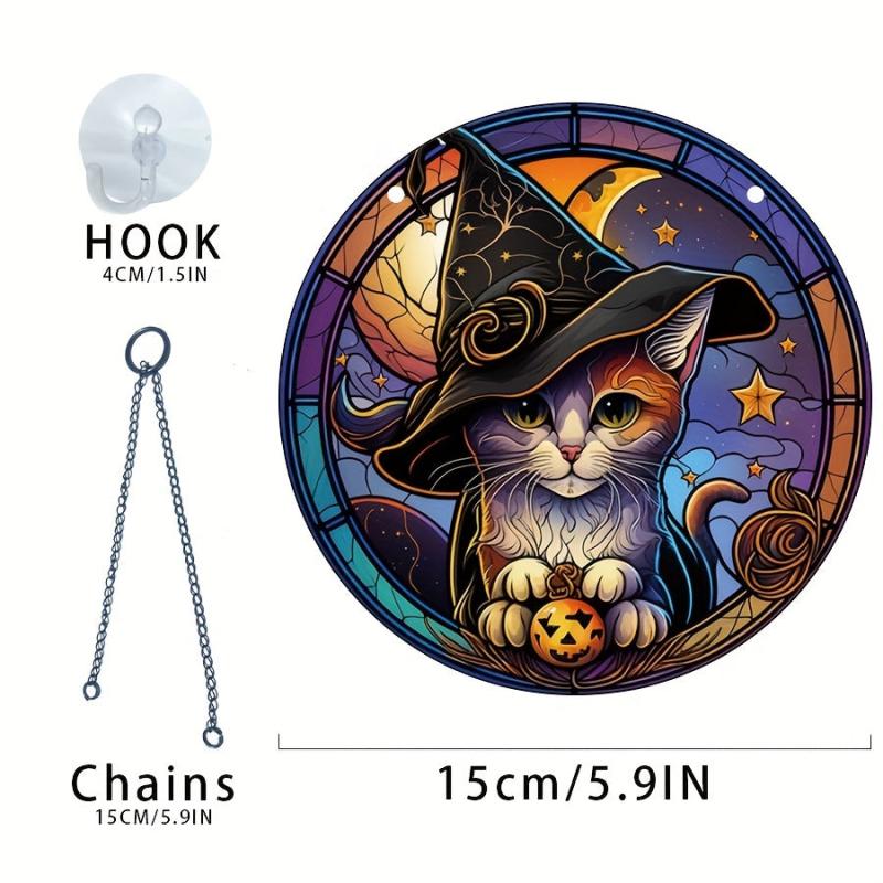 Halloween Front Door And Window Acrylic Decoration Set