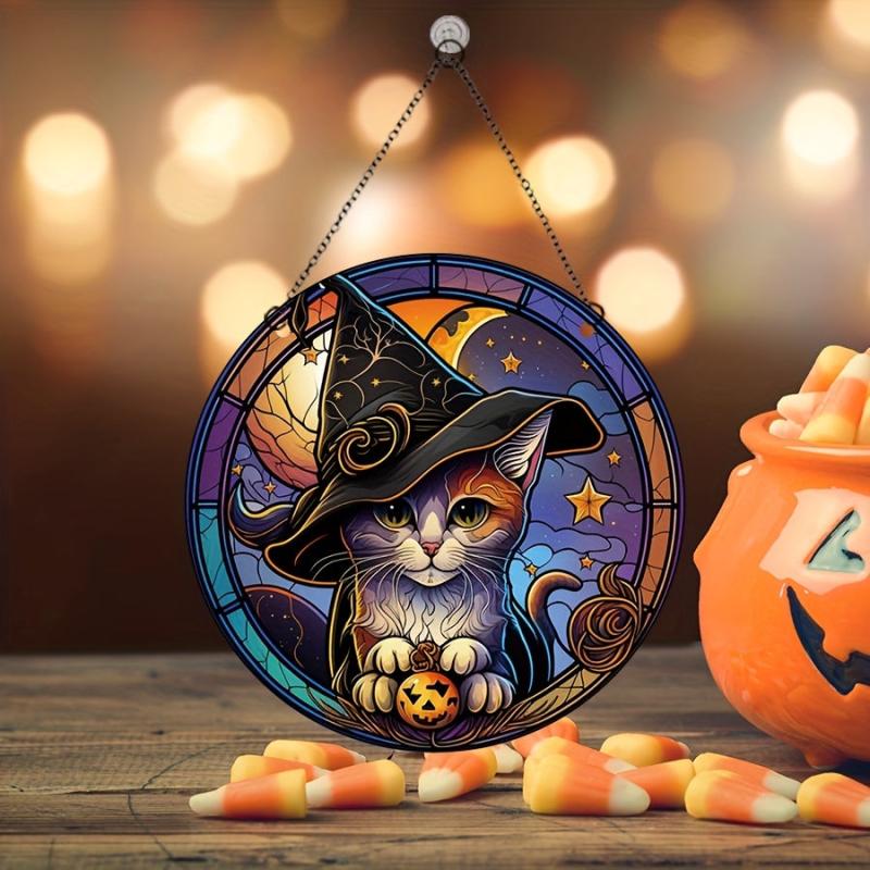 Halloween Front Door And Window Acrylic Decoration Set
