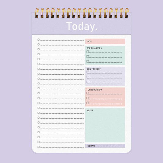 52 Sheets Top Priority To Do List Spiral Checklist Organizer