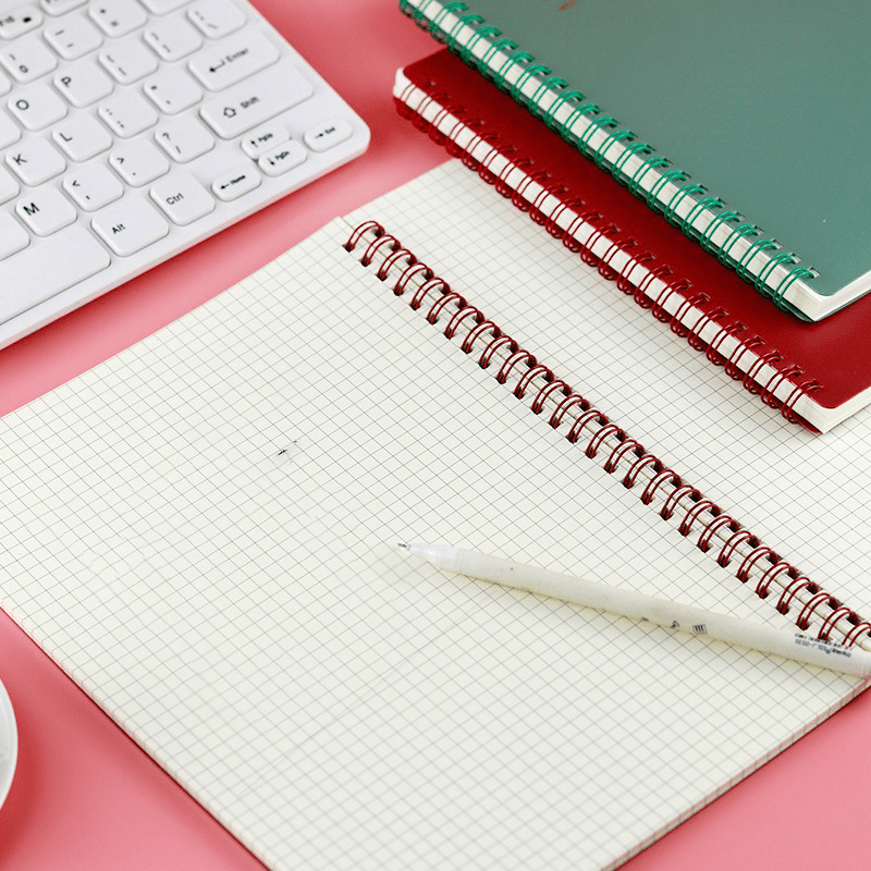 B5 Grid Coil Morandi Notebook Retro PP Hot Cover Student Prize