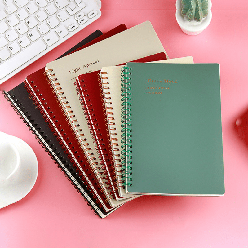 B5 Grid Coil Morandi Notebook Retro PP Hot Cover Student Prize
