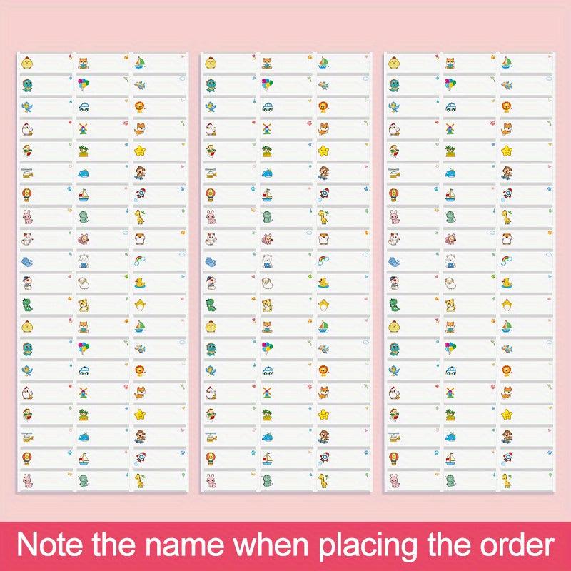Personalized Waterproof Name Sticker for School - Medium Size
