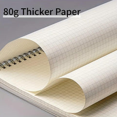 Spiral Grid Notebook A5 B5 80 Sheets