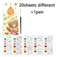 20 Sheets Paint With Water Activity Books Set