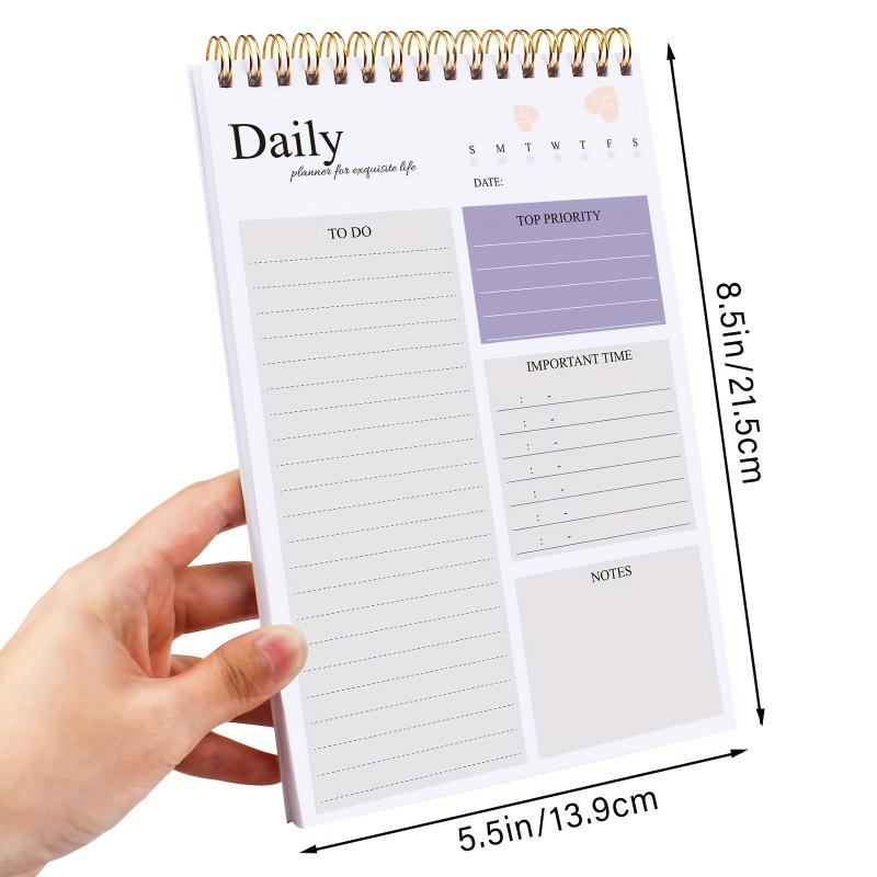 BUBU Purple Daily Planner Notepad - Stay Organized and Motivated