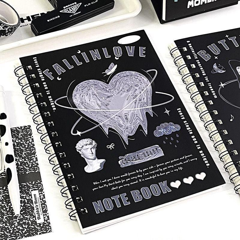 Crystal Glass Texture Coil Notebook For Students A5