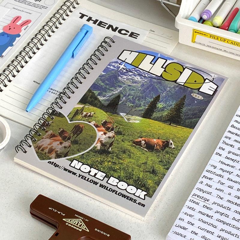 Crystal Glass Texture Coil Notebook For Students A5