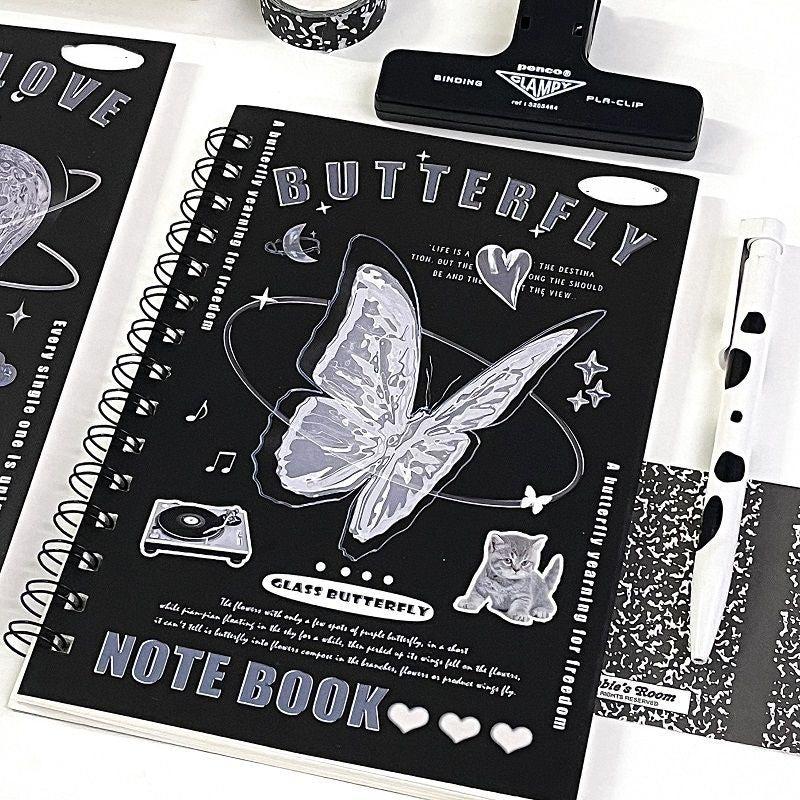 Crystal Glass Texture Coil Notebook For Students A5