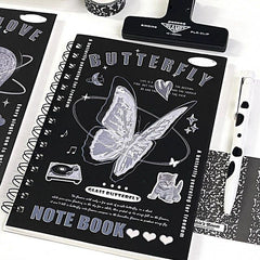 Crystal Glass Texture Coil Notebook For Students A5