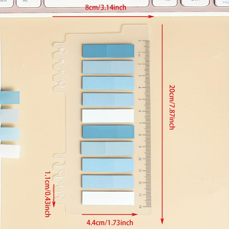 8 Sets PET Sticky Notes 200 Index Tabs Label Paper Indicators