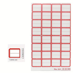 10 Sheets Self-Adhesive Label Stickers for Handwritten Marking