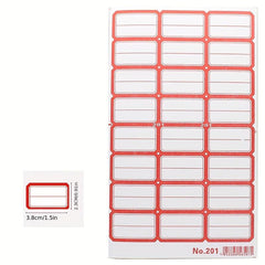 10 Sheets Self-Adhesive Label Stickers for Handwritten Marking