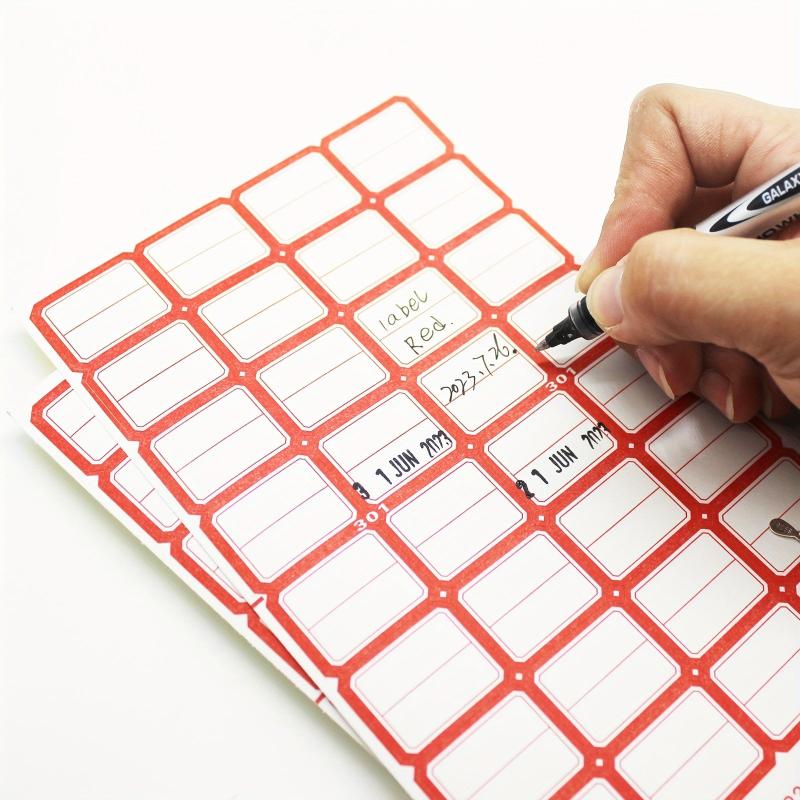 10 Sheets Self-Adhesive Label Stickers for Handwritten Marking