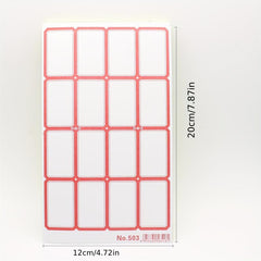 10 Sheets Self-Adhesive Label Stickers for Handwritten Marking
