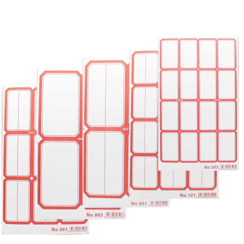 10 Sheets Self-Adhesive Label Stickers for Handwritten Marking