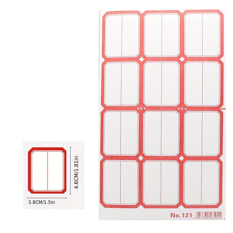 10 Sheets Self-Adhesive Label Stickers for Handwritten Marking