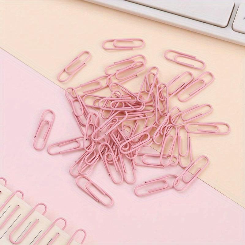 200pcs Boxed Macaron Paper Clip 28mm Office Data Clip Anti Rust Paper Clamp