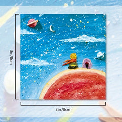 3x3 Painting Pattern Sticky Notes 3 Packs, 4 Series, 90 Sheets