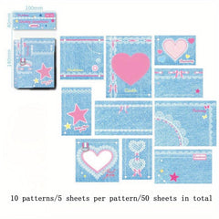 50pcs Tearable Sticky Notes - Add Personality to Messages