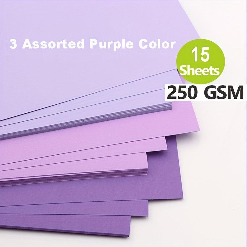 250g 15sheets Purple Series Card Paper A4 Cardstock