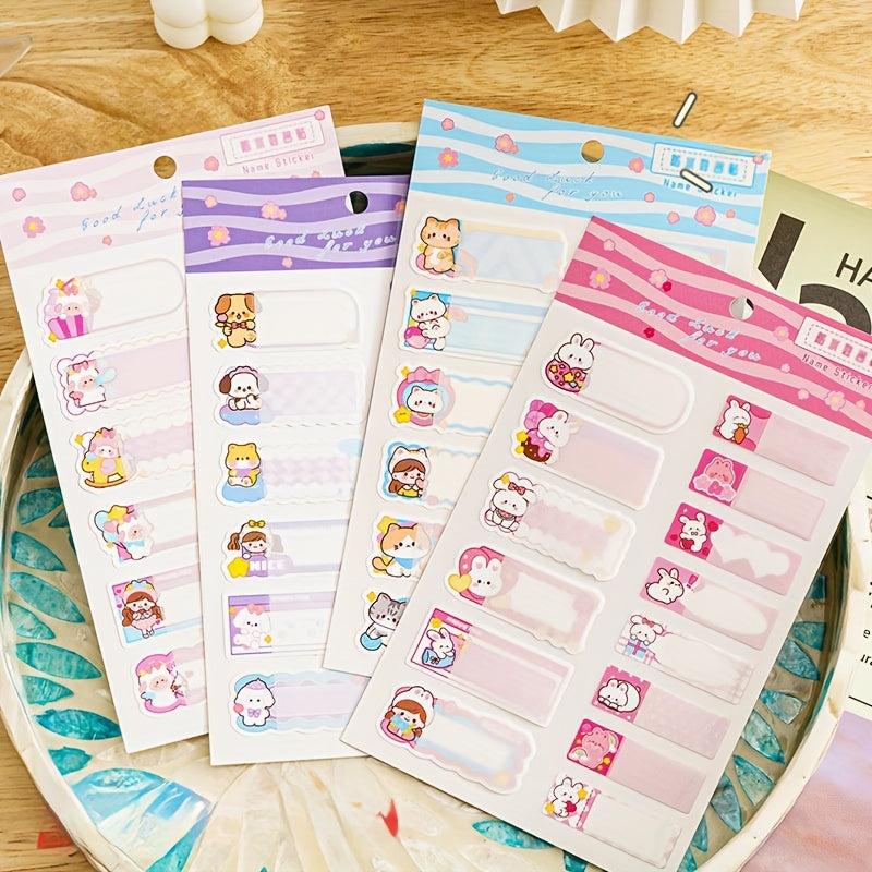 Waterproof Name Stickers Cartoon Labels Personalized Kids School Stationery