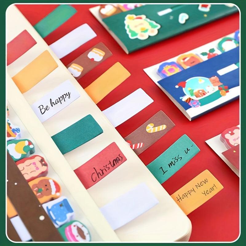 Christmas Sticky Notes 120 Sheets 8 Styles Index Memo Pad Stationery Supplies