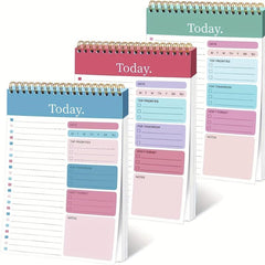 Daily Planner Notepad Undated 52 Sheets Tear Off Checklist Hourly Schedule