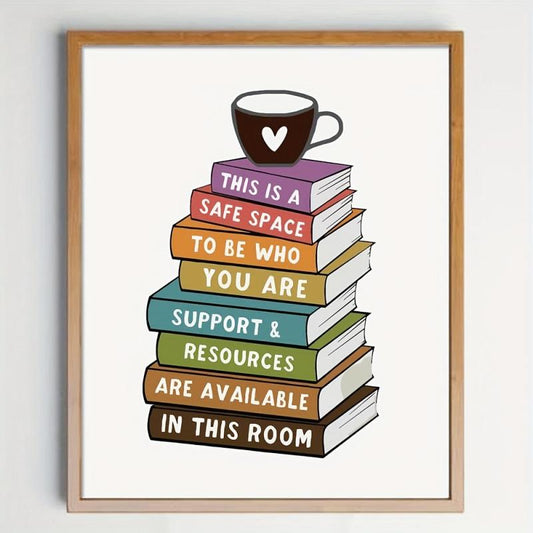 Classroom Decor Safe Space Wall Art Inclusive Art Students Room Decor