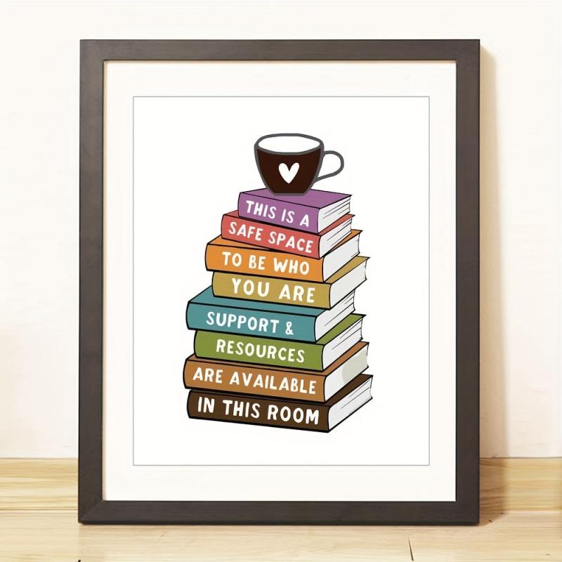 Classroom Decor Safe Space Wall Art Inclusive Art Students Room Decor
