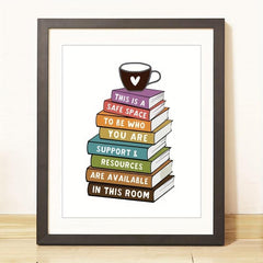 Classroom Decor Safe Space Wall Art Inclusive Art Students Room Decor