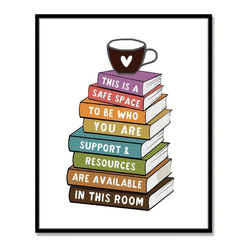 Classroom Decor Safe Space Wall Art Inclusive Art Students Room Decor