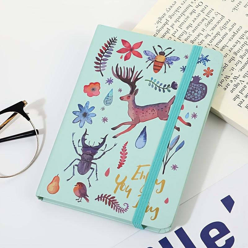 A5 Hardcover Journal Diary Animal Plant Cover Lined Pages Notebook
